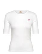 Luca Slim Tee Neutrals Tops T-shirts & Tops Short-sleeved White Levi's...