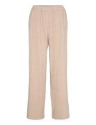 Srsamantha Pant Bottoms Trousers Linen Trousers Beige Soft Rebels