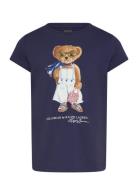 Polo Bear Cotton Jersey Tee Tops T-Kortærmet Skjorte Navy Ralph Lauren...