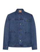 Cade Washed Indigo Denim Jakke Denimjakke Blue Rue De Tokyo