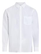 Linen Cotton Regular L/S Shirt Tops Shirts Linen Shirts White Calvin K...