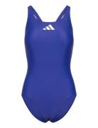 3 Bars Suit Sport Swimsuits Blue Adidas Performance