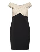 Two-T Off-The-Shoulder Cocktail Dress Kort Kjole Black Lauren Ralph La...