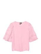 Vmnina 2/4 Top Jrs Tops Blouses Short-sleeved Pink Vero Moda