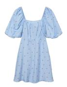 Vmodette 2/4 Short Dress Wvn Ga Kort Kjole Blue Vero Moda
