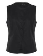 Straight Lyocell Suit Waistcoat Blazers Sleeveless Blazers Black Mango