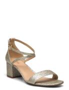 Serena Flex Sandal Sandal Med Hæl Gold Michael Kors