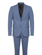 Plain Mens Suit - Normal Length Habit Blue Lindbergh