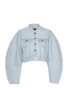 Round Sleeve Denim Jacket Jakke Denimjakke Blue ROTATE Birger Christen...