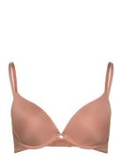 Plunge Padded Underwired Bra Lingerie Bras & Tops T-shirt Bras Beige H...