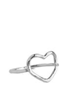 Organic Heart Ring Ring Smykker Silver Enamel Copenhagen