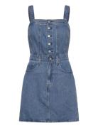 Iconic Button Thru Dress Med Indigo - Worn In Kort Kjole Blue Levi's®