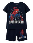 Nmmmus Spider Ss Nightset Mar Pyjamassæt Navy Name It