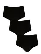 Seamless Maxi 3-Pack Lingerie Panties High Waisted Panties Black Missy...