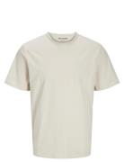 Jjjake Tampa Pocket Tee Ss Crew Neck Tops T-Kortærmet Skjorte Cream Ja...