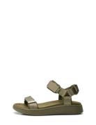 Line Flade Sandaler Khaki Green WODEN