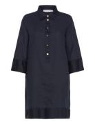 Ninette Solid Dress Kort Kjole Navy BUSNEL