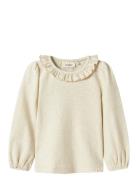 Nmfdarla Ls Slim Top Lil Tops Blouses & Tunics Cream Lil'Atelier
