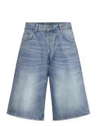 Astro Denim Loose Baggy Shorts Bottoms Shorts Denim Blue Weekday