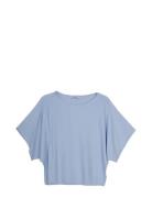 Short Sleeve Knit, Klea Tops T-shirts & Tops Short-sleeved Blue Ivo Ni...