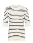 Slspina Striped Pullover Ss Tops Knitwear Jumpers White Soaked In Luxu...