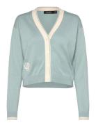 Two-T Cotton-Blend Cardigan Tops Knitwear Cardigans Blue Lauren Ralph ...