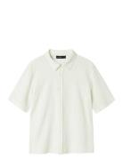 Nlnfinen Ss Shirt Tops Shirts Short-sleeved Shirts White LMTD