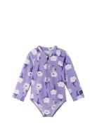 Sunproof Swimsuit, Pihlis Sport Swimsuits Purple Reima