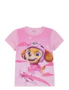 T-Shirt Ss Tops T-Kortærmet Skjorte Pink Minymo