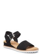Womens Bobs Desert Kiss Sandal Sandal Med Hæl Black Skechers