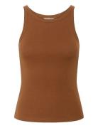 Drewgz Sl Top Tops T-shirts & Tops Sleeveless Brown Gestuz