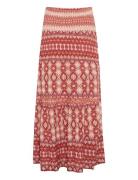 Crtiah Skirt Lang Nederdel Red Cream