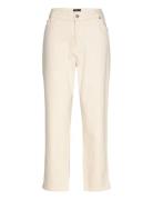 High-Rise Straight Ankle Jean Bottoms Jeans Straight-regular Cream Lau...