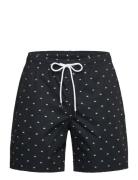 All Over Printed Swim Shorts Badeshorts Black Tom Tailor