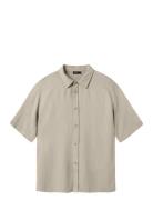 Nlnfinen Ss Shirt Tops Shirts Short-sleeved Shirts Beige LMTD