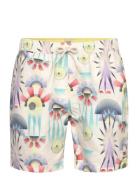 Printed Mid-Length Swimshort Badeshorts Cream Scotch & Soda
