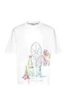 Loose Fit Front Artwork T-Shirt Tops T-Kortærmet Skjorte White Scotch ...