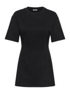 Structured Mini T-Shirt Dress Kort Kjole Black Monki