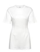 Structured Mini T-Shirt Dress Kort Kjole White Monki