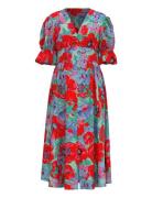 Yasfarron 2/4 Midi Dress S. - Show Knælang Kjole Red YAS