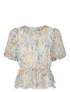 Yasleanna Ss Top S. - Show Tops Blouses Short-sleeved Cream YAS