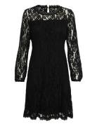 Crkit Lace Ls Dress - Zally Fit Kort Kjole Black Cream