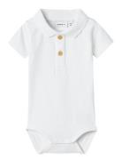 Nbmhofman Ss Polo Body Bodies Short-sleeved White Name It