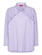 Bloomingcras Shirt Tops Shirts Long-sleeved Purple Cras