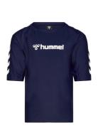 Hmlfiji Swim Tee Sport T-Kortærmet Skjorte Navy Hummel