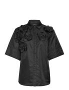 Cmsimi-Shirt Tops Shirts Short-sleeved Black Copenhagen Muse