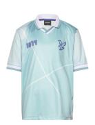 Over D Print Argyle Polo Shirt Tops T-Kortærmet Skjorte Blue Lyle & Sc...