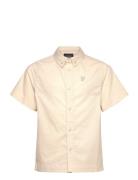 Linen Ss Shirt Tops Shirts Short-sleeved Shirts Beige Lyle & Scott