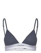 Unlined Triangle Lingerie Bras & Tops Soft Bras Bralette Blue Calvin K...