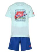 Ws-Woven Short Set Sport Sets With Short-sleeved T-shirt Grey Nike